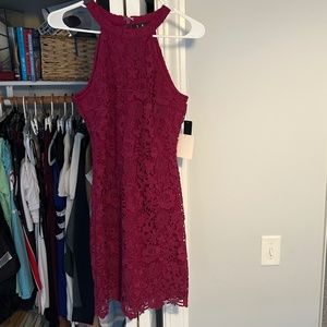 Brand New Magenta Lace mini dress